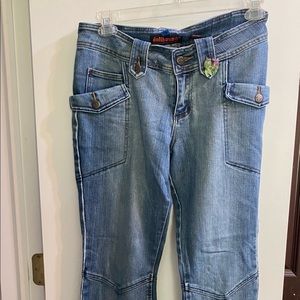 Dollhouse You are Beautiful Flare Blue Jeans